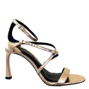 ANTONIO MELANI Hadley Stiletto Heeled Sandals 8 Gold